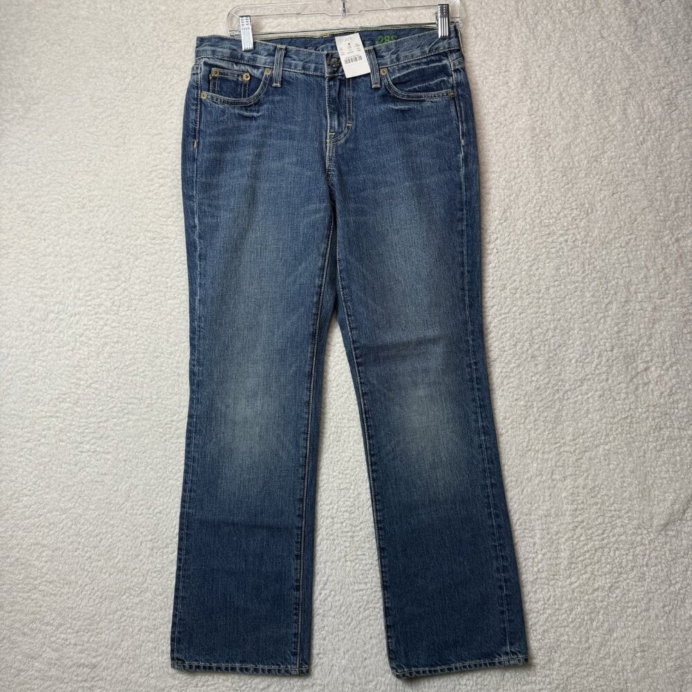 J.CREW Womens Jeans Blue Size 28S Low Rise Bootcut Denim Stretch NWT
